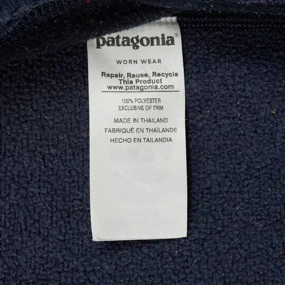 Patagonia Men’s Performance Better Sweater Hoody Blue/Navy Red Zippers Size M - Picture 9 of 12
